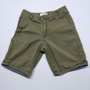 🔴 LEFTMAN Olive Green Chino Shorts Men's Size 36 Casual Flat Front